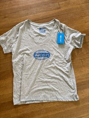 Heather Gray Logo V-Neck T-Shirt